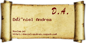 Dániel Andrea névjegykártya