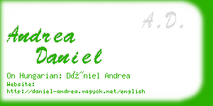 andrea daniel business card